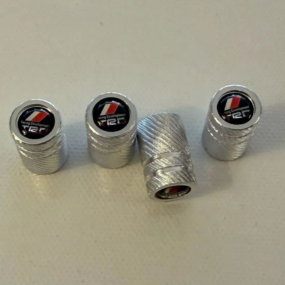 Toyota TRD Valve Stem Caps in Silver Set of 4 NWT